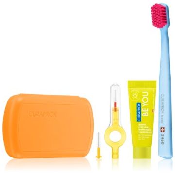 Curaprox Travel Set Set de călătorii Orange(pentru dinti, limba si gingii)