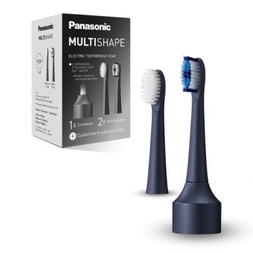 Cap MultiShape Panasonic ER-CTB1, periuta de dinti cu vibratii sonice, 2 perii multi-fit si ultrafina, capac protectie, compatibil cu modelele ER-CKL2/CKL1/CKN2/CKN1/CBL1/CBN1