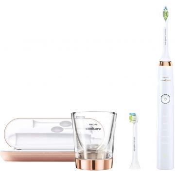 Periuta de dinti electrica Philips Sonicare DiamondClean HX9312/04, 62000 oscilatii, 5 programe, 2 capete, Roz/Auriu