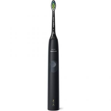 Periuta de dinti sonica electrica Philips Sonicare ProtectiveClean HX6800/44, 62000 miscari/minut, 1 mod de curatare, 2 intensitati, senzor presiune, functie BrushSync, 1 cap de periere, Negru cu gri