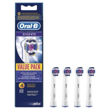 Rezerve periuta de dinti electrica Oral-B 3D White EB18, 4 buc