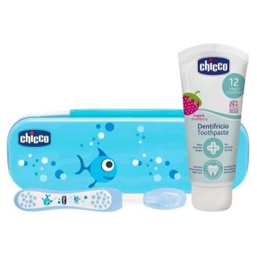 Chicco Always Smiling 12m+ set pentru îngrijirea dentară Blue(pentru copii)