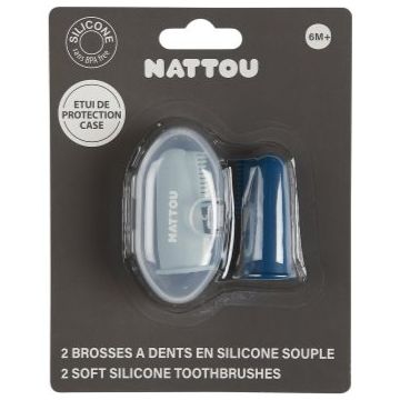 NATTOU Baby Toothbrush periuta de dinti pentru deget pentru copii cu sac