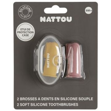 NATTOU Baby Toothbrush periuta de dinti pentru deget pentru copii cu sac