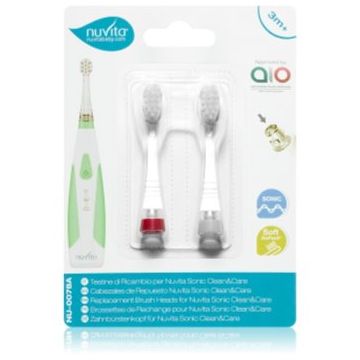 Nuvita Sonic Clean&Care Replacement Brush Heads Capete de schimb pentru baterie sonic periuta de dinti pentru bebeluși