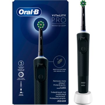 Periuta de dinti electrica Oral-B Vitality Pro, 3 programe, Cronometru, Negru