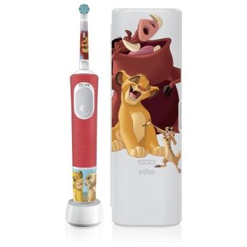 Oral B PRO Kids 3+ The Lion King periuta de dinti electrica cu sac