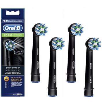 Oral-b Rezerva Oral-B EB50BK-4 CrossAction, 4 buc, Negru