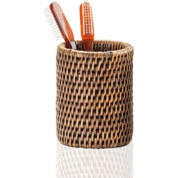 Pahar suport Decor Walther Basket BER 8cm rattan inchis