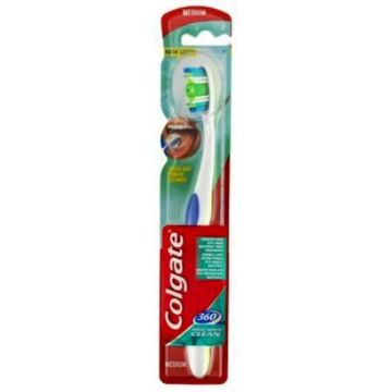 Periuta de dinti 360 Whole Mouth Clean Medium, 1 bucata, Colgate