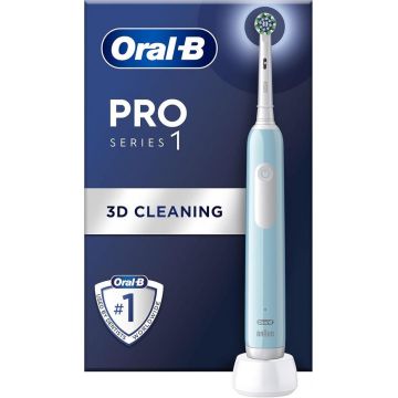 Periuta de dinti electrica Oral-B Pro Series 1, Curatare 3D, 3 moduri periaj, Timer, Senzor de presiune, 1 capat inclus (Albastru)