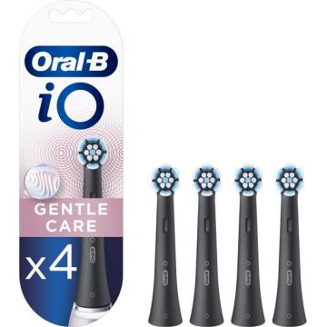 Rezerve periuta de dinti electrica Oral-B iO Gentle Care, compatibile doar cu seria iO, 4 buc (Negru)