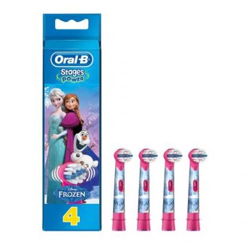 Rezerve periuta de dinti Oral-B EB 10-4 Kids Frozen, 4 bucati (Roz)