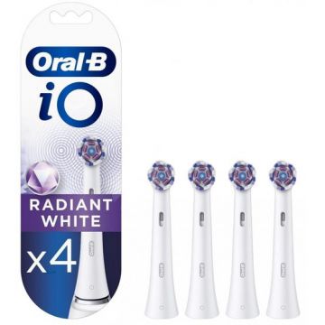 Rezerve periuta de dinti Oral-B iO Radiant White pentru Oral-B iO, 4 bucati (Alb)