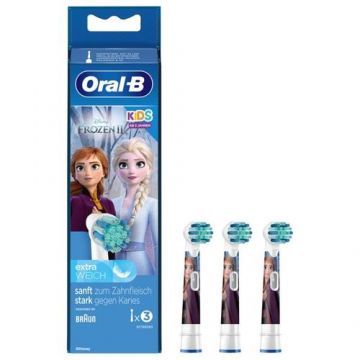 Rezerve periute de dinti Oral-B Frozen II, 3 bucati (Alb)