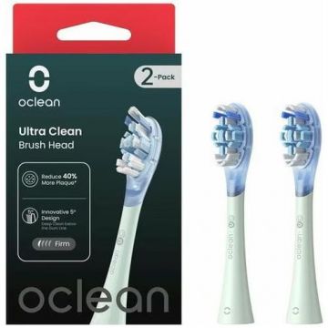 Set 2 capete periuta de dinti Oclean Ultra Clean compatibile cu toate periutele electrice Oclean, Verde