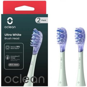 Set 2 capete periuta de dinti Oclean Ultra Gum Care compatibile cu toate periutele electrice Oclean, Verde